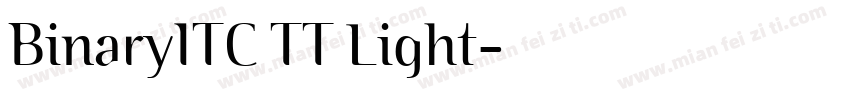 BinaryITC TT Light字体转换